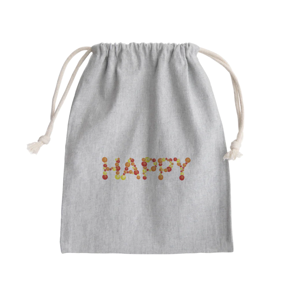 junichi-goodsのバルーン文字「HAPPY」（赤色系） Mini Drawstring Bag