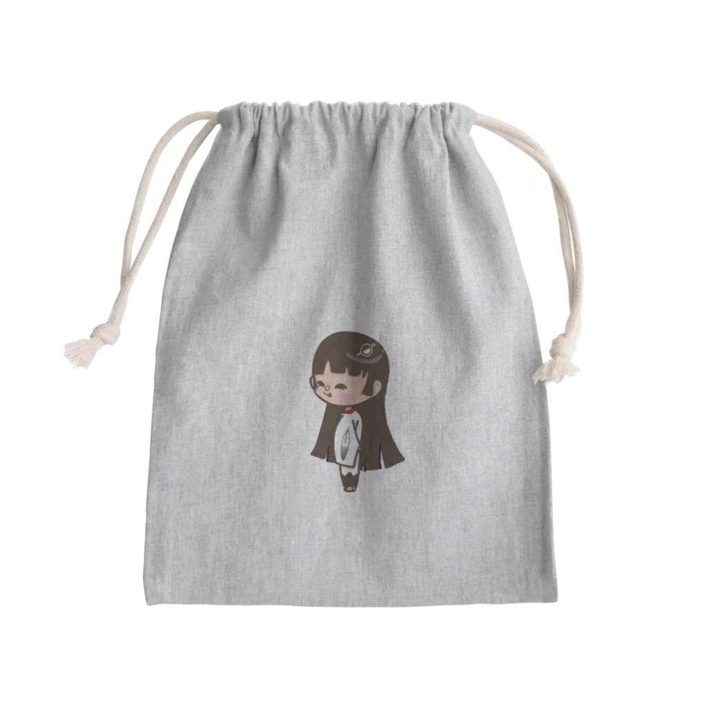 ゆーちゃんのおえかきの鶴の恩返し(鶴ちゃん) Mini Drawstring Bag