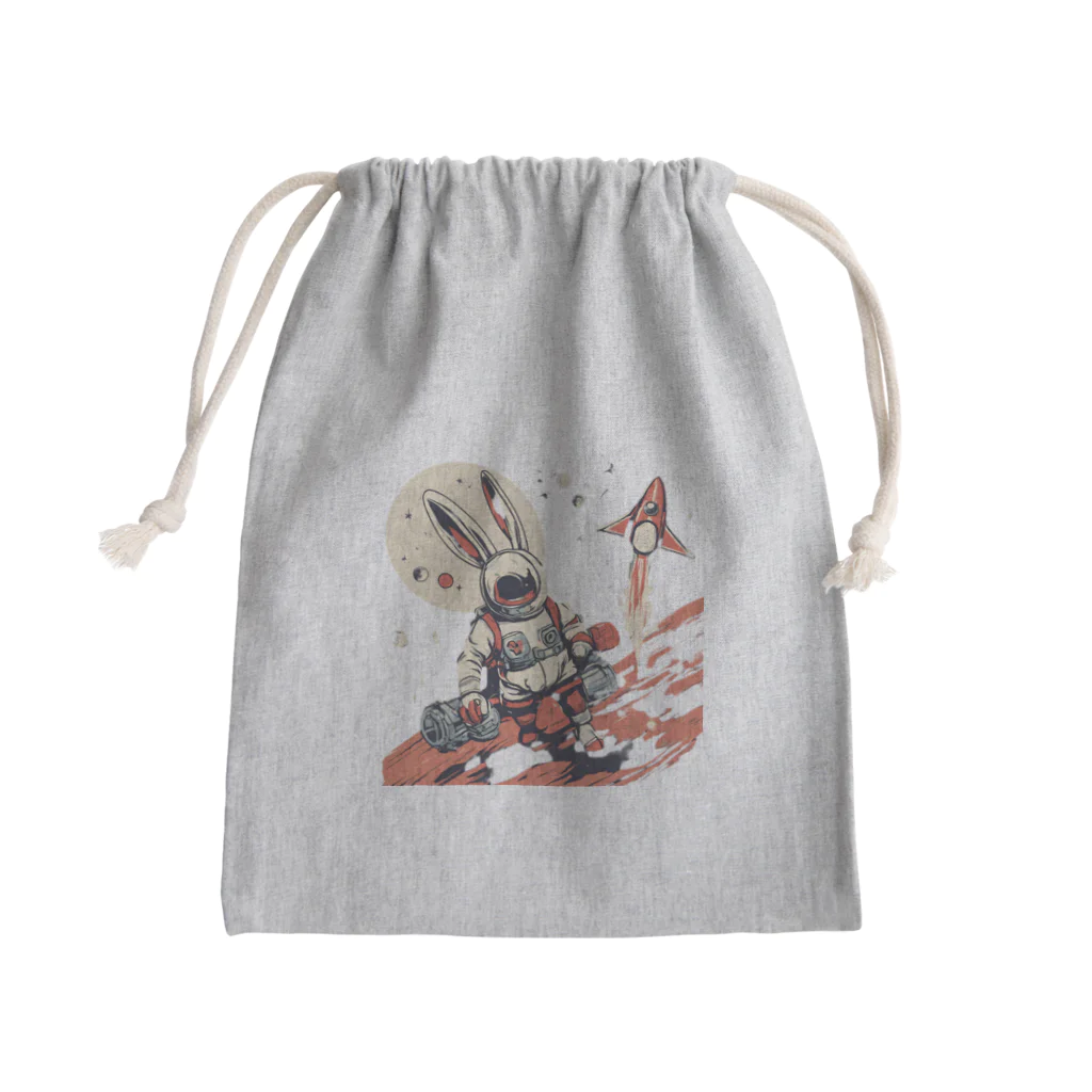 ロケットうさぎのロケットうさぎ　平和維持 Mini Drawstring Bag