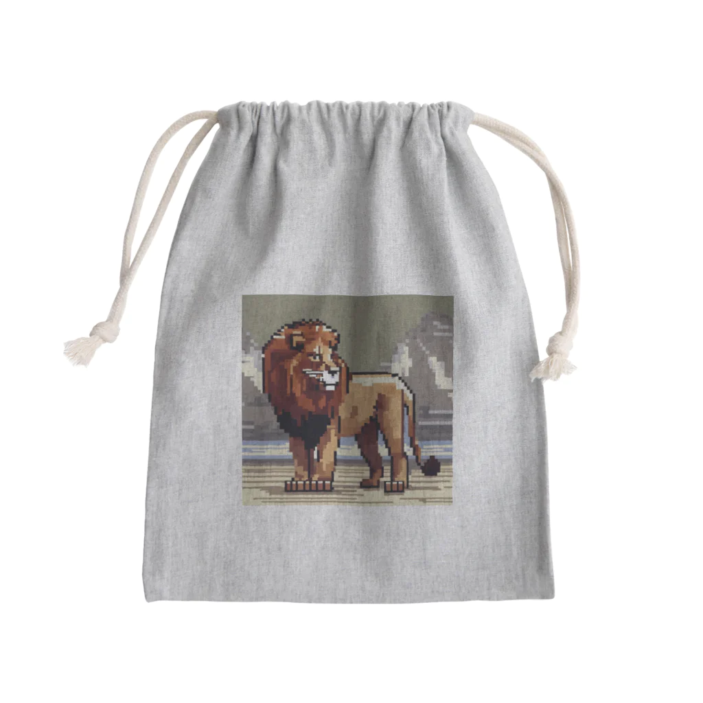 テフラんずのドット絵のライオン Mini Drawstring Bag