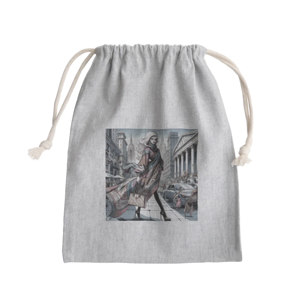 Moichi Designs Shop-2023のニューヨークマダム Mini Drawstring Bag