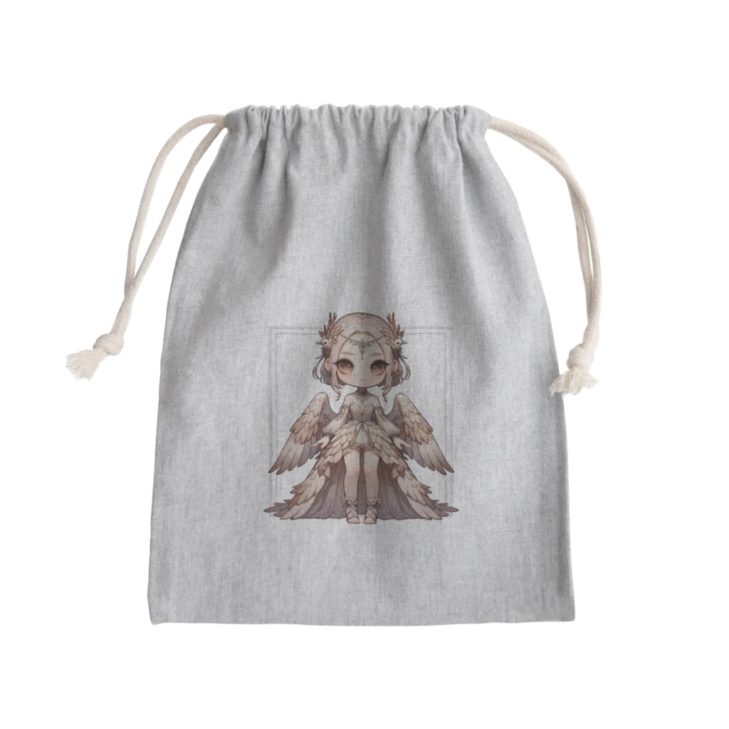 干支シティの酉の花嫁 Mini Drawstring Bag