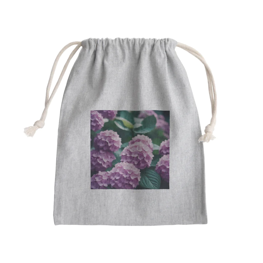 neat55のアジサイの球状の花房 Mini Drawstring Bag