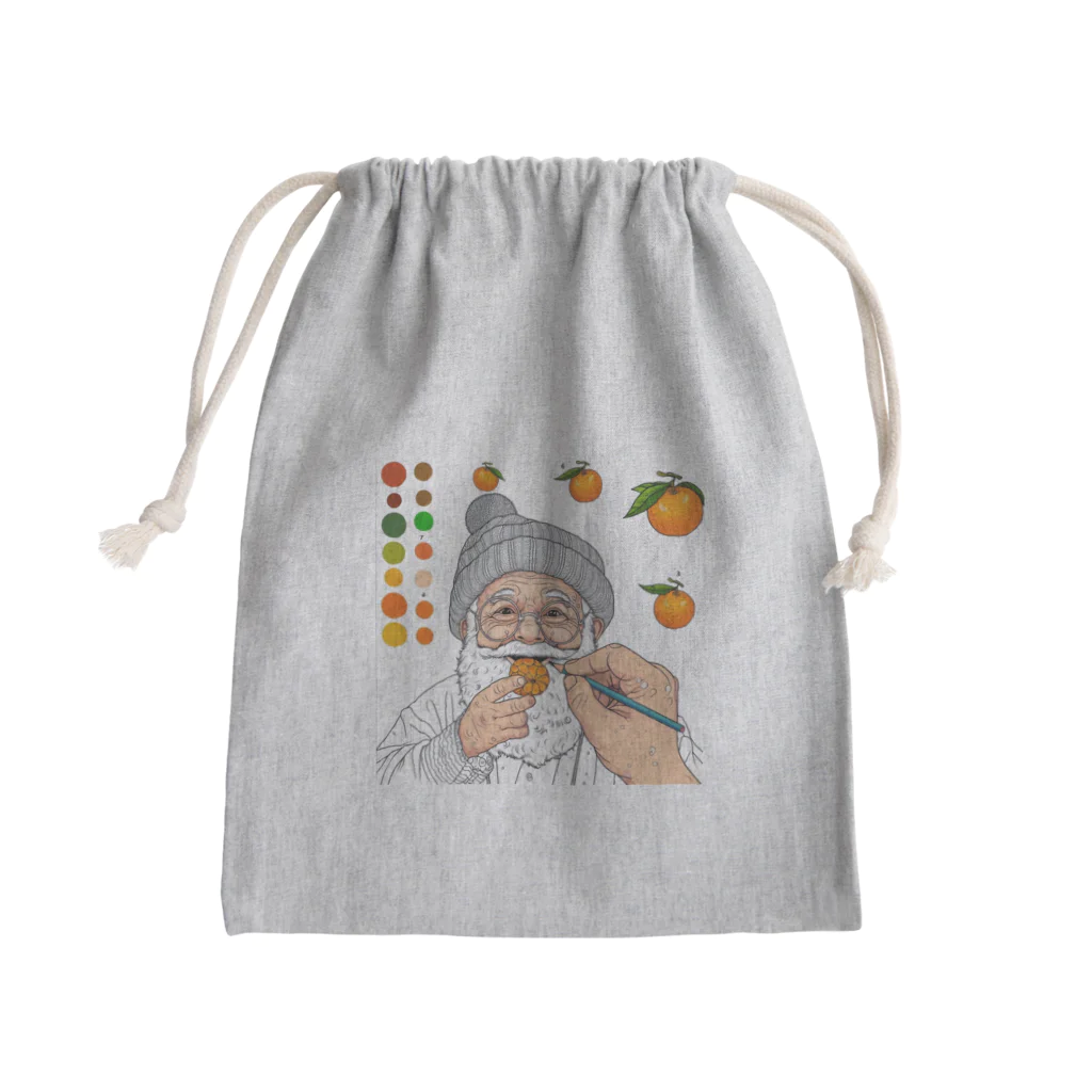 saijo79のミカンおじさんを描いてもらいました Mini Drawstring Bag