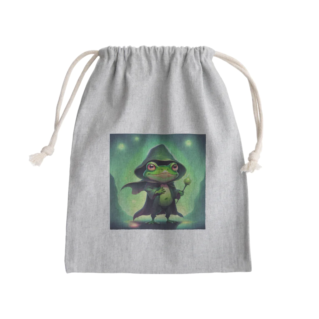 Louvreのダークヒーロー蛙 Mini Drawstring Bag