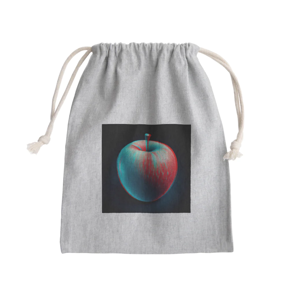 godo_dioの３D　立体視　リンゴ Mini Drawstring Bag