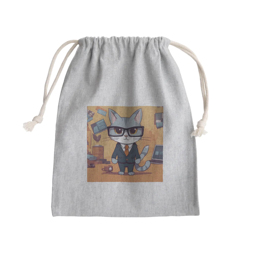 アニマルセラピーのキャット・イン・スーツ Mini Drawstring Bag