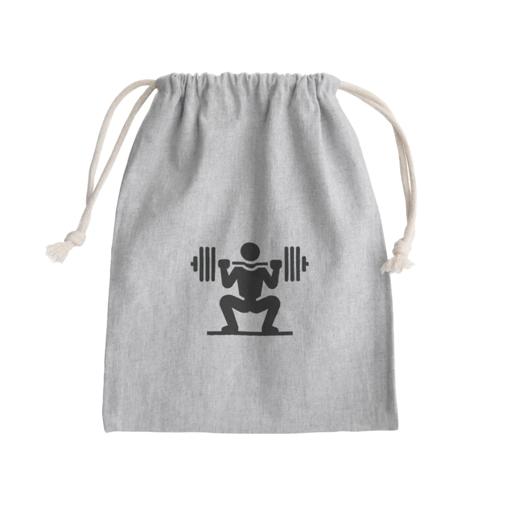 KIKiのバーベルスクワット Mini Drawstring Bag