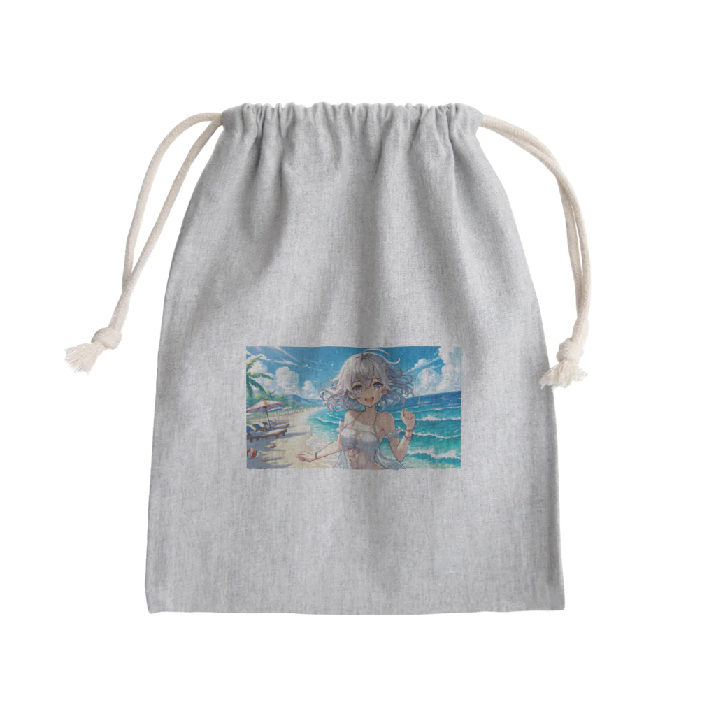 KULULU Canvasの夏の日差し Mini Drawstring Bag