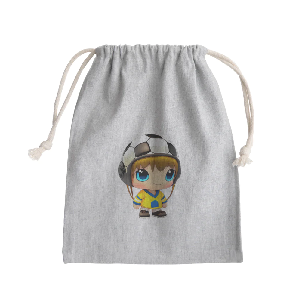 ぱんだまんのサッカー大好き！ Mini Drawstring Bag