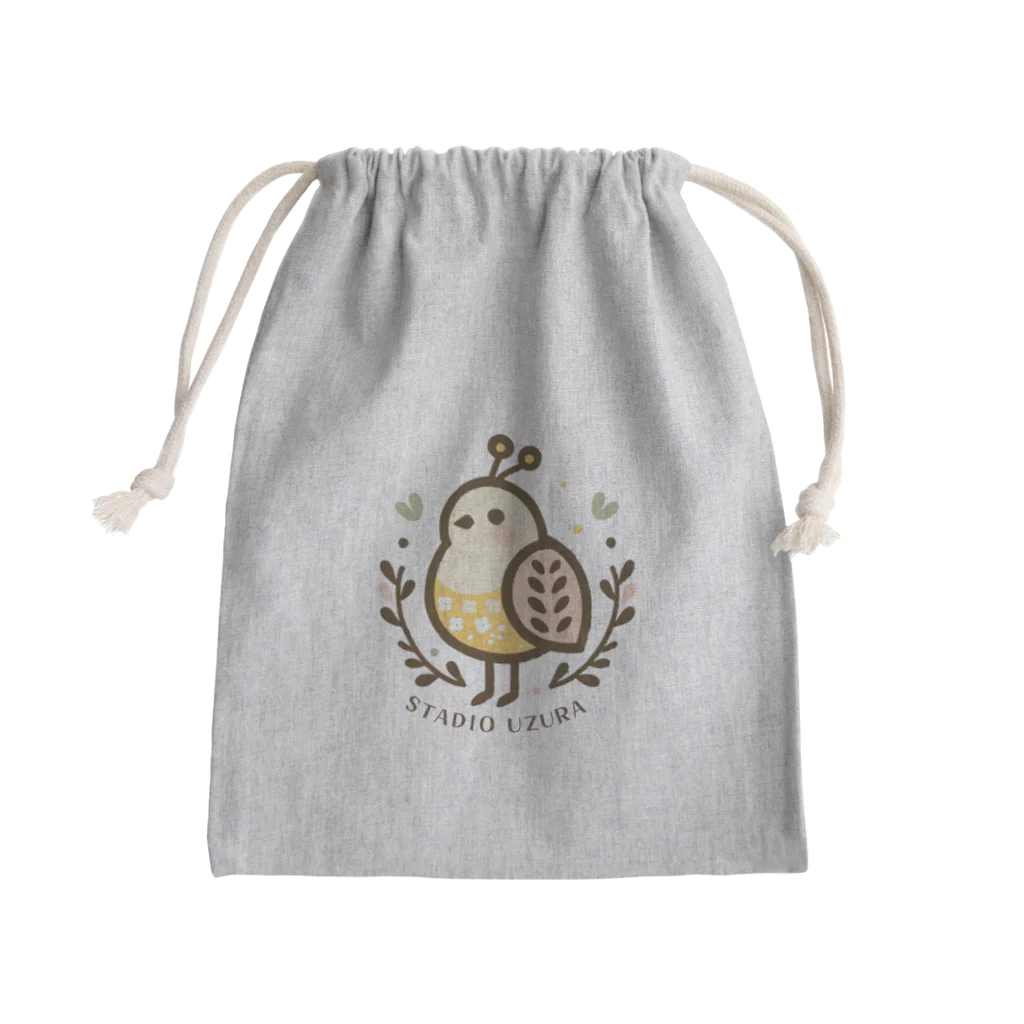 uzura555のスタジオうずらのロゴマーク Mini Drawstring Bag