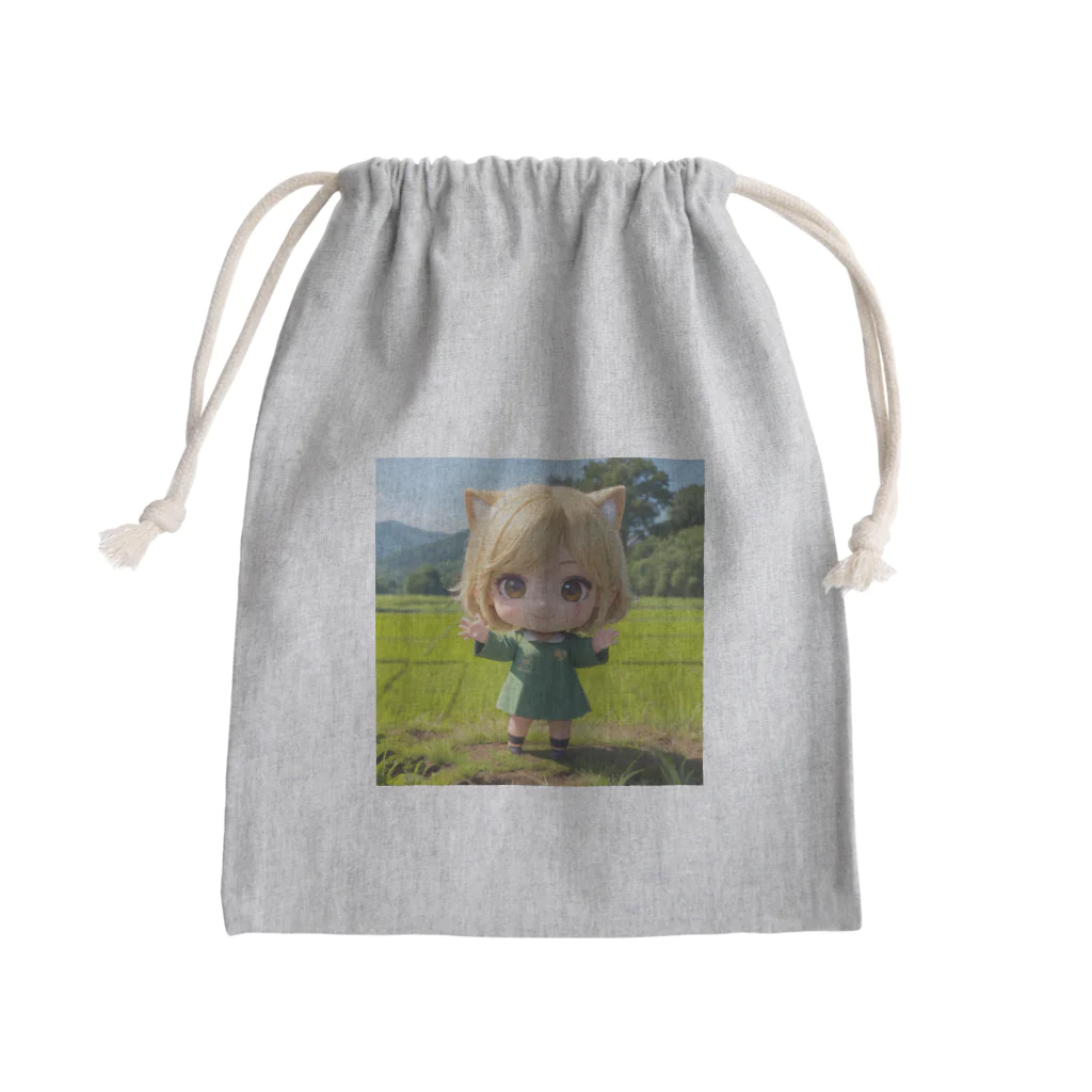 mami_mamieのくーちゃん Mini Drawstring Bag