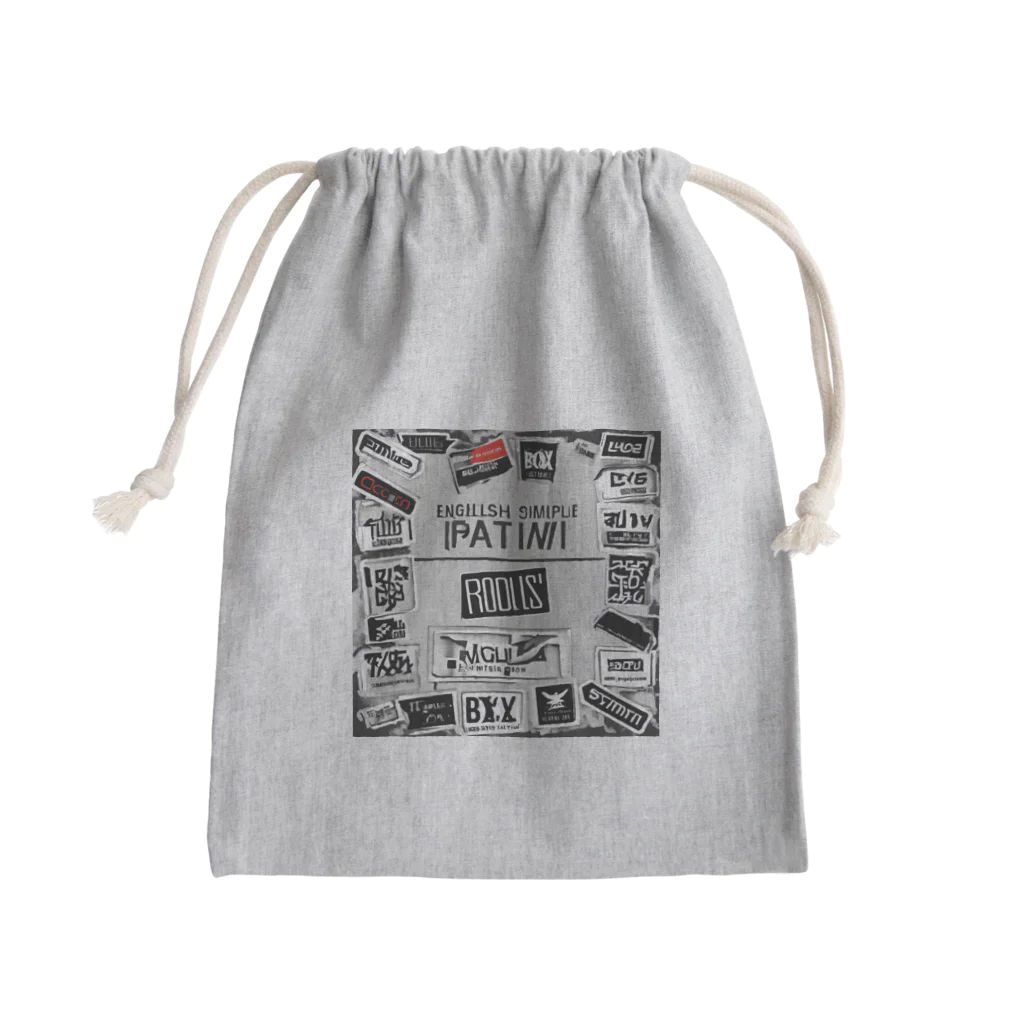 ai美女ショップのオシャレな英語ロゴ Mini Drawstring Bag