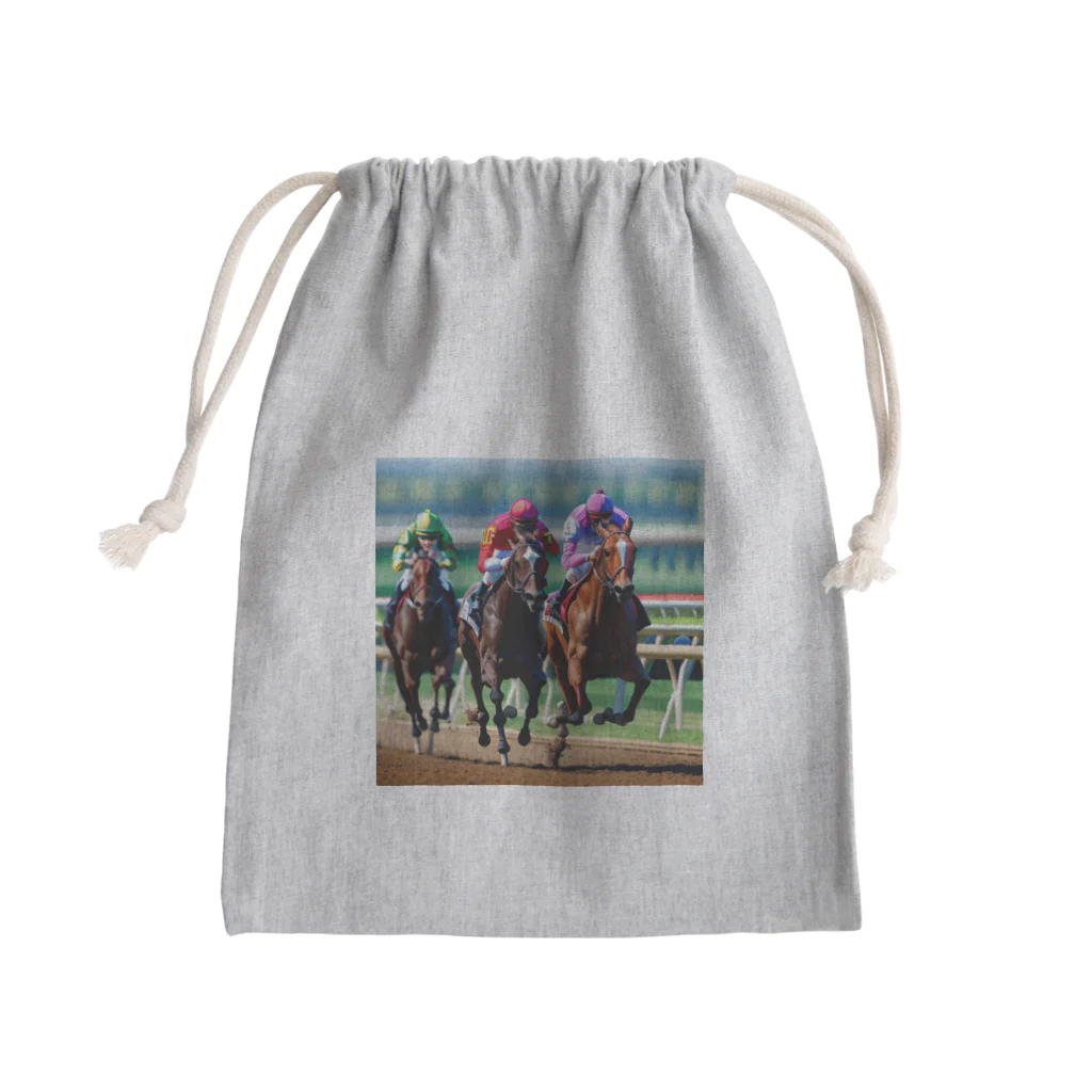 競馬大好きTBTショップ！の【競馬】熱狂的な大接戦が繰り広げられる瞬間！ Mini Drawstring Bag