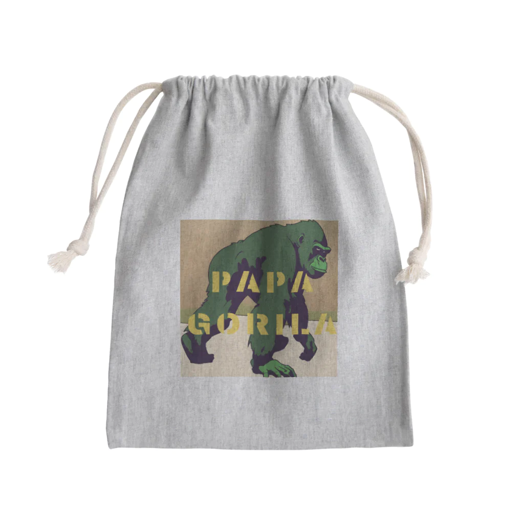 TKSTYLE_DESIGN_OFFICEのPAPA GORILA Mini Drawstring Bag