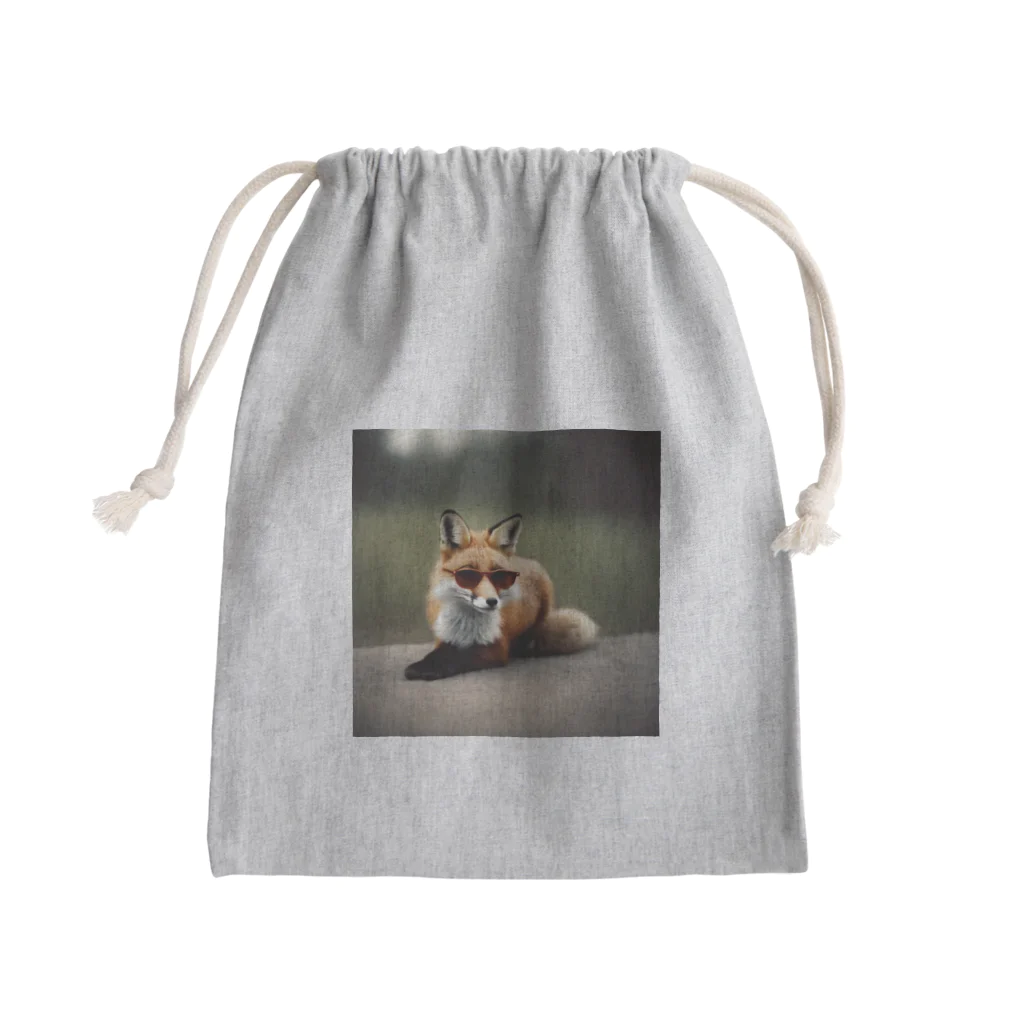 BaobabQuokkaのサングラスきつね Mini Drawstring Bag