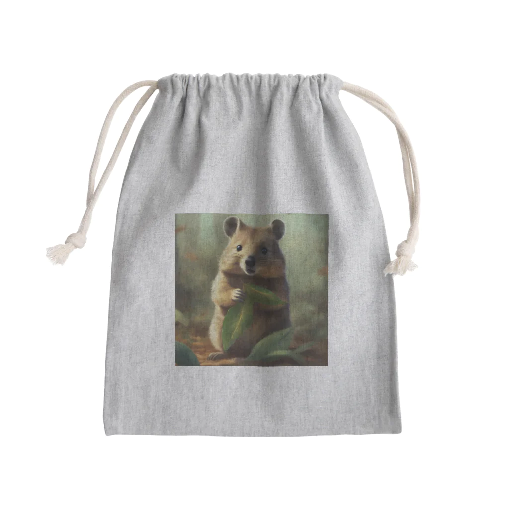 BaobabQuokkaのクオッカワラビーのごはんの時間 Mini Drawstring Bag