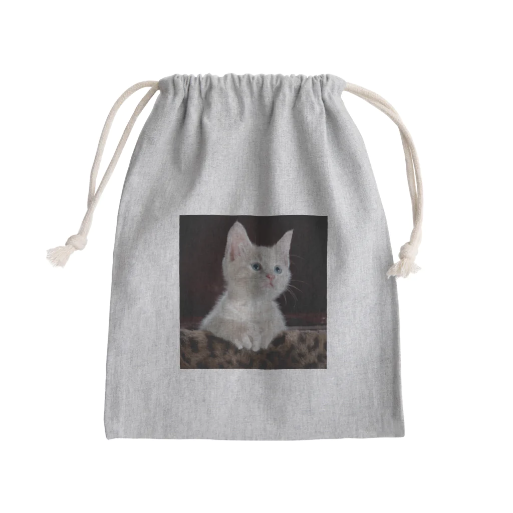 可愛い動物の猫 Mini Drawstring Bag