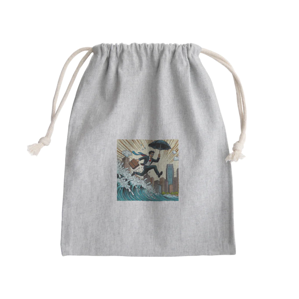 inu_mo_kuwanaiの会社を飛べ！ Mini Drawstring Bag