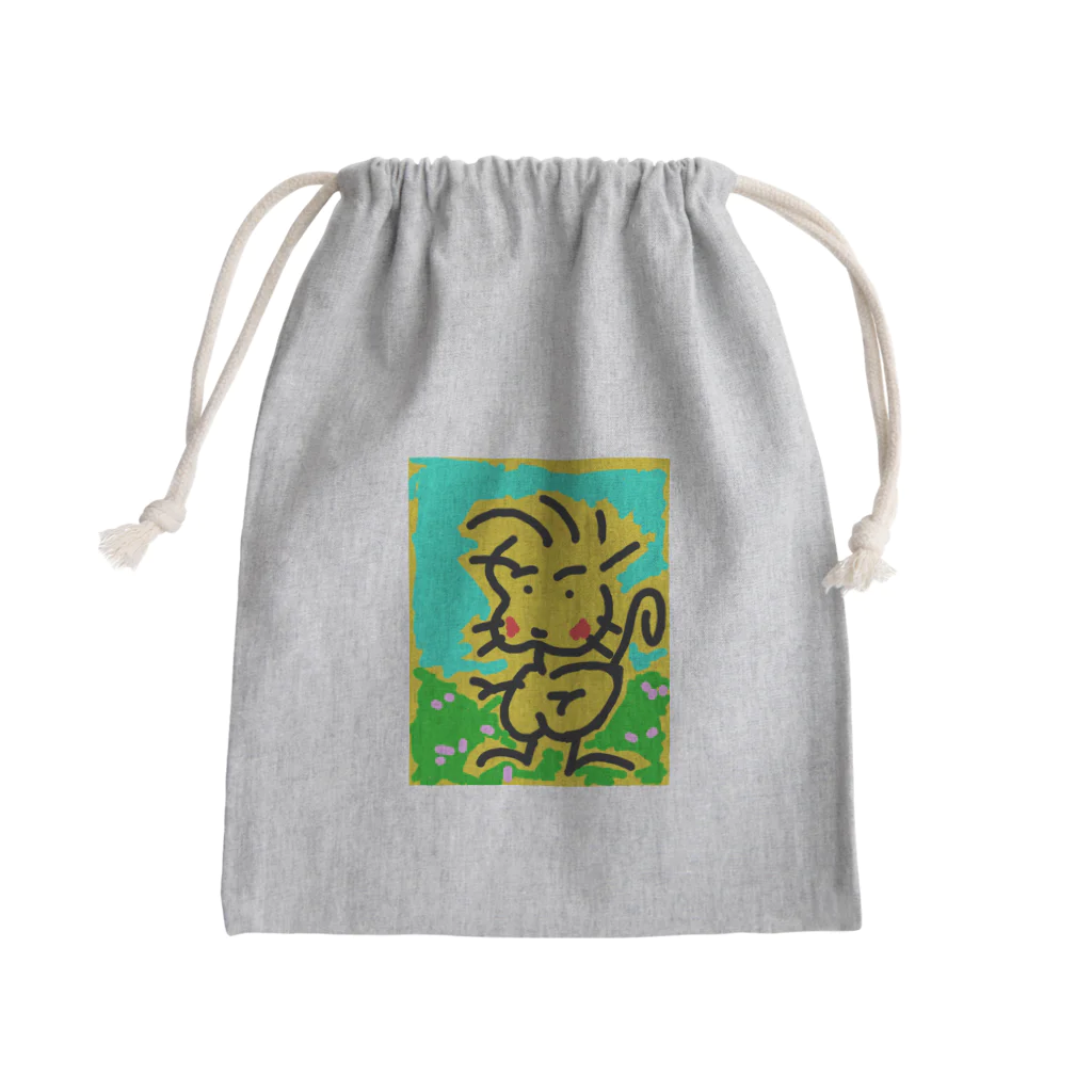 シマシマSHOPのもけけちょ Mini Drawstring Bag