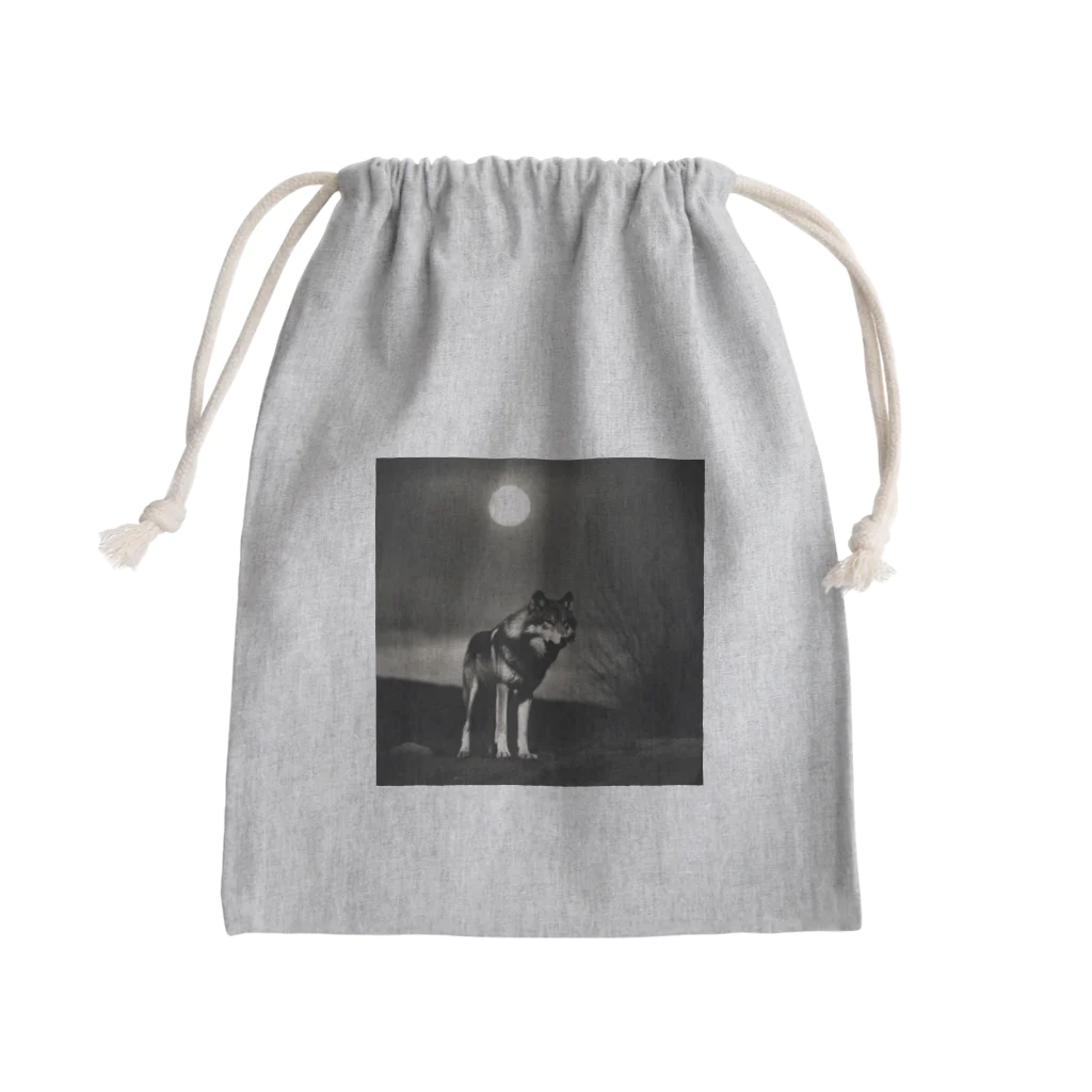 狼ショップの夜の狩人 Mini Drawstring Bag