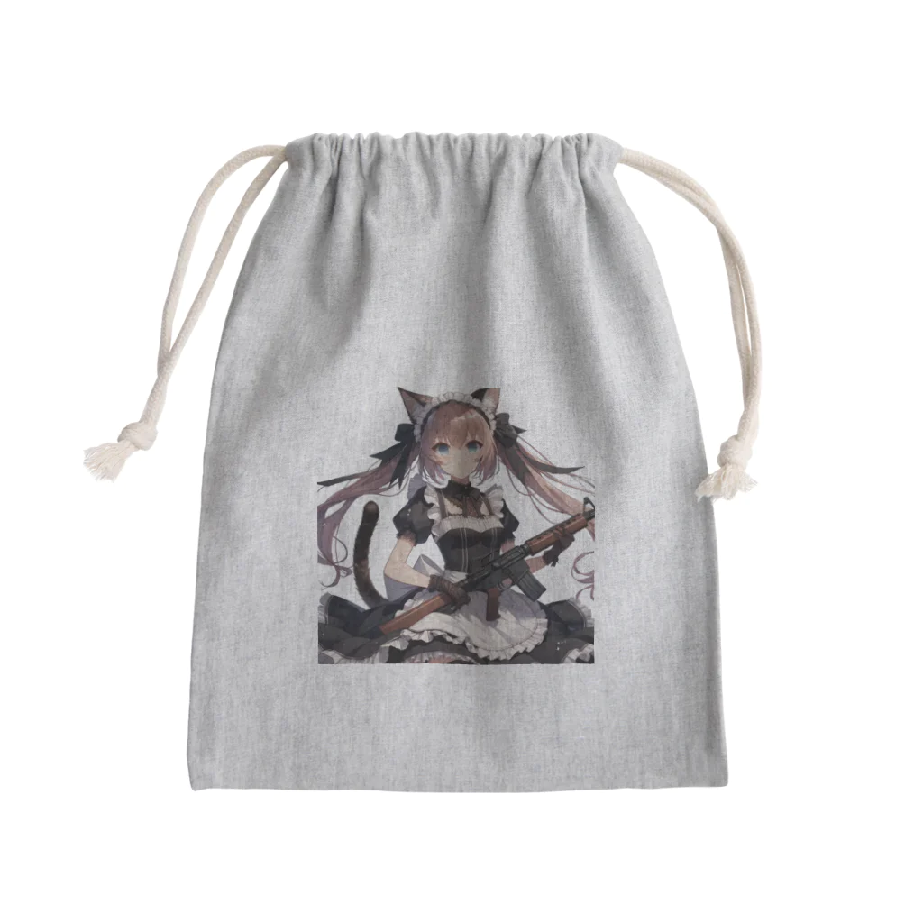 cray299の闘う猫メイド🐾4 Mini Drawstring Bag