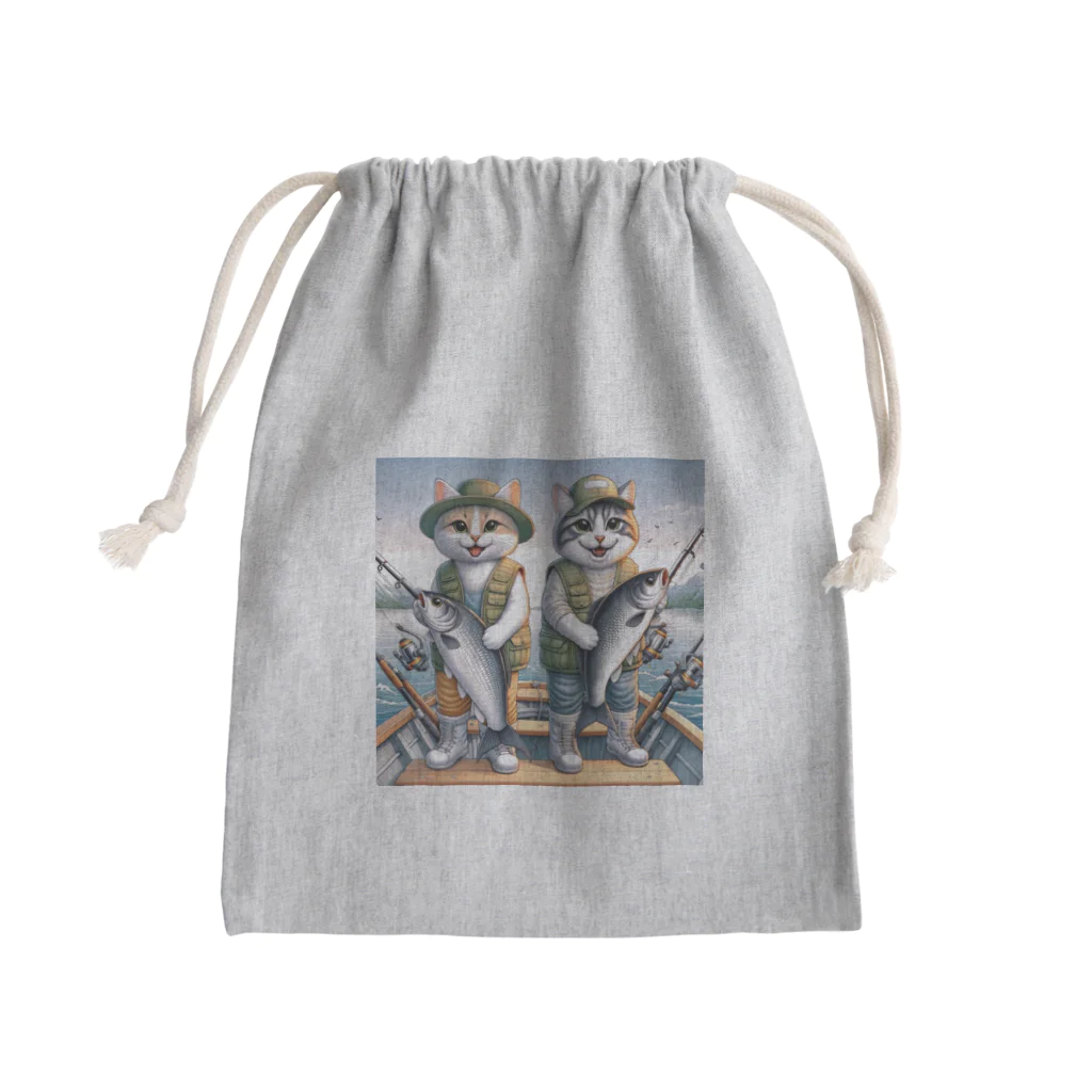 nekofishingのnekofishing仲良し Mini Drawstring Bag