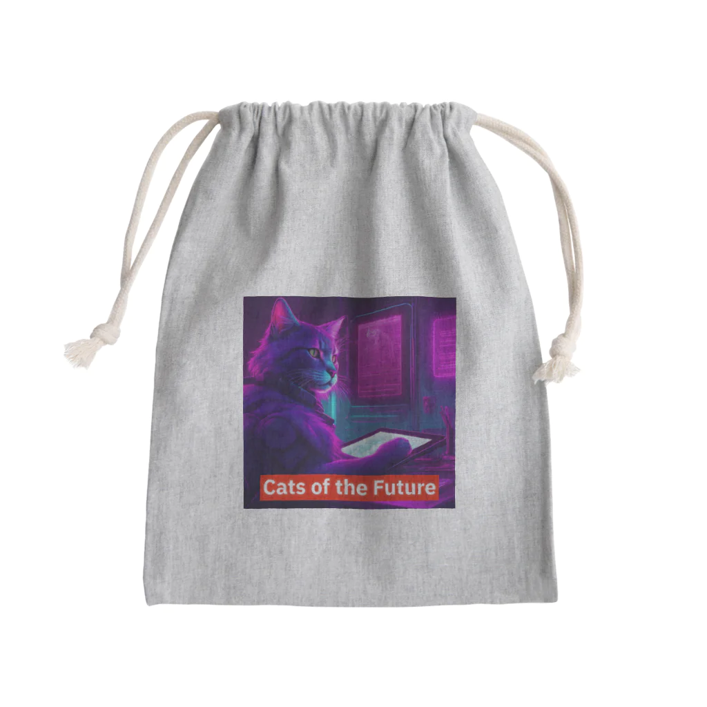 THE NOBLE LIGHTのCats of the Future Mini Drawstring Bag