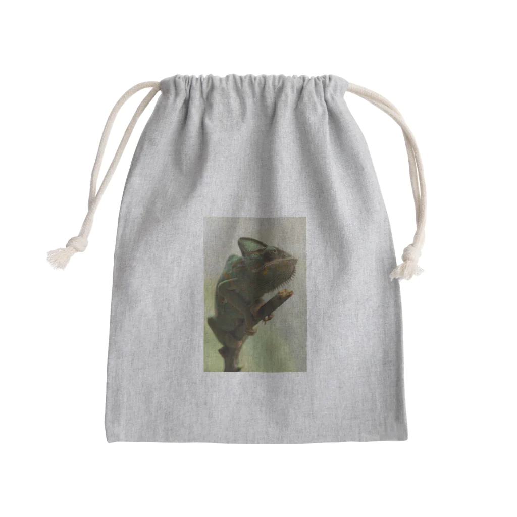 可愛い動物のカメレオン Mini Drawstring Bag