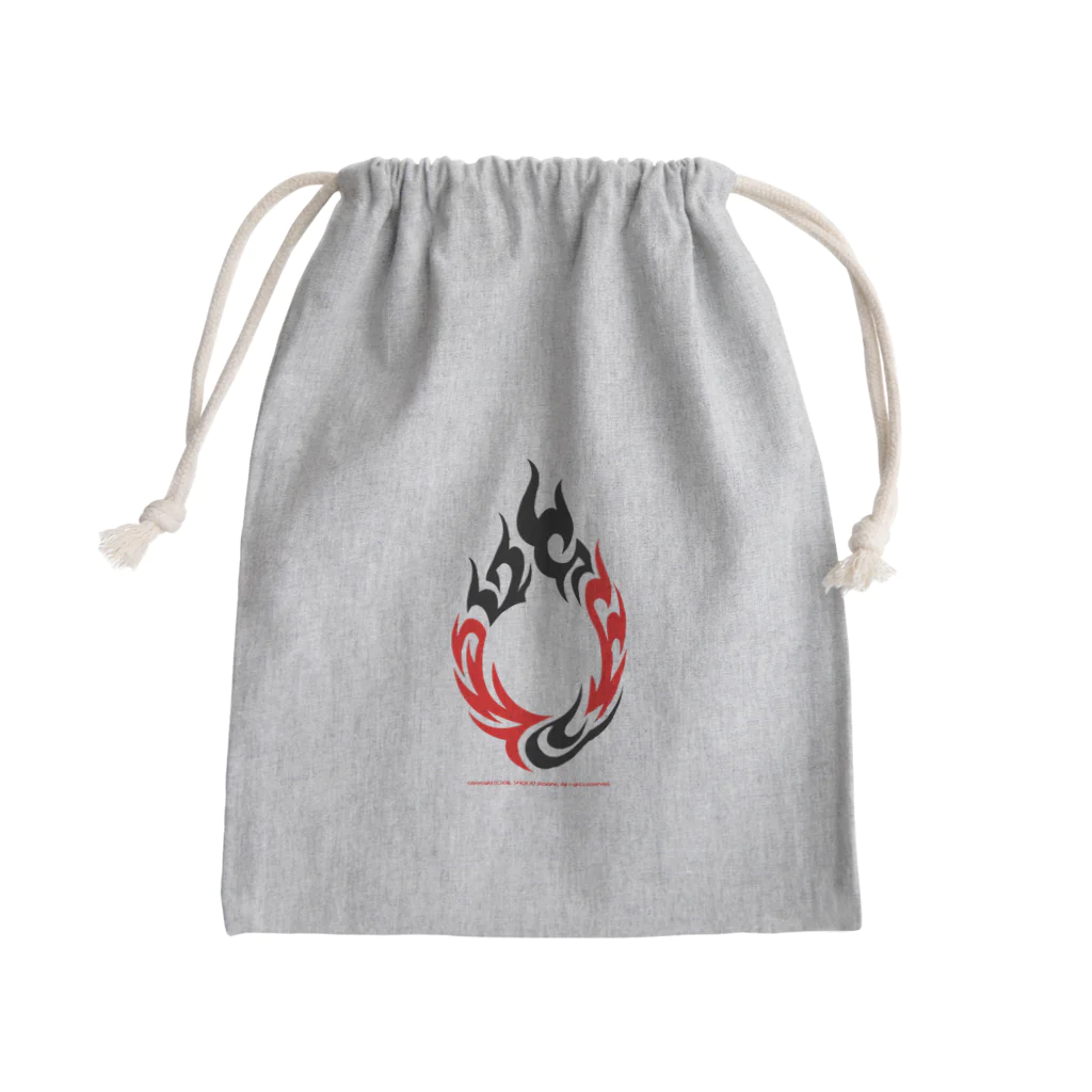 ファンシーTシャツ屋のクールなトライバル炎のタトゥーデザイン Mini Drawstring Bag