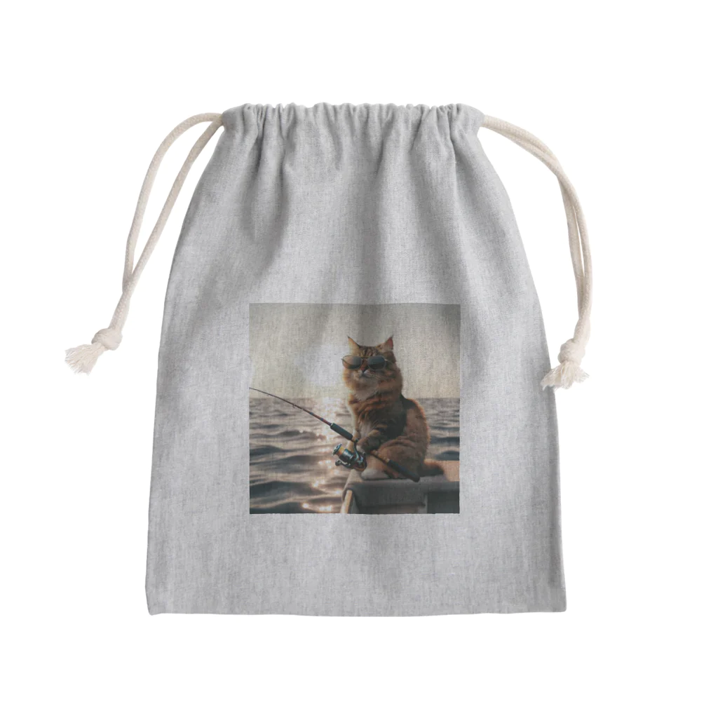 mitsuouの釣り猫 Mini Drawstring Bag