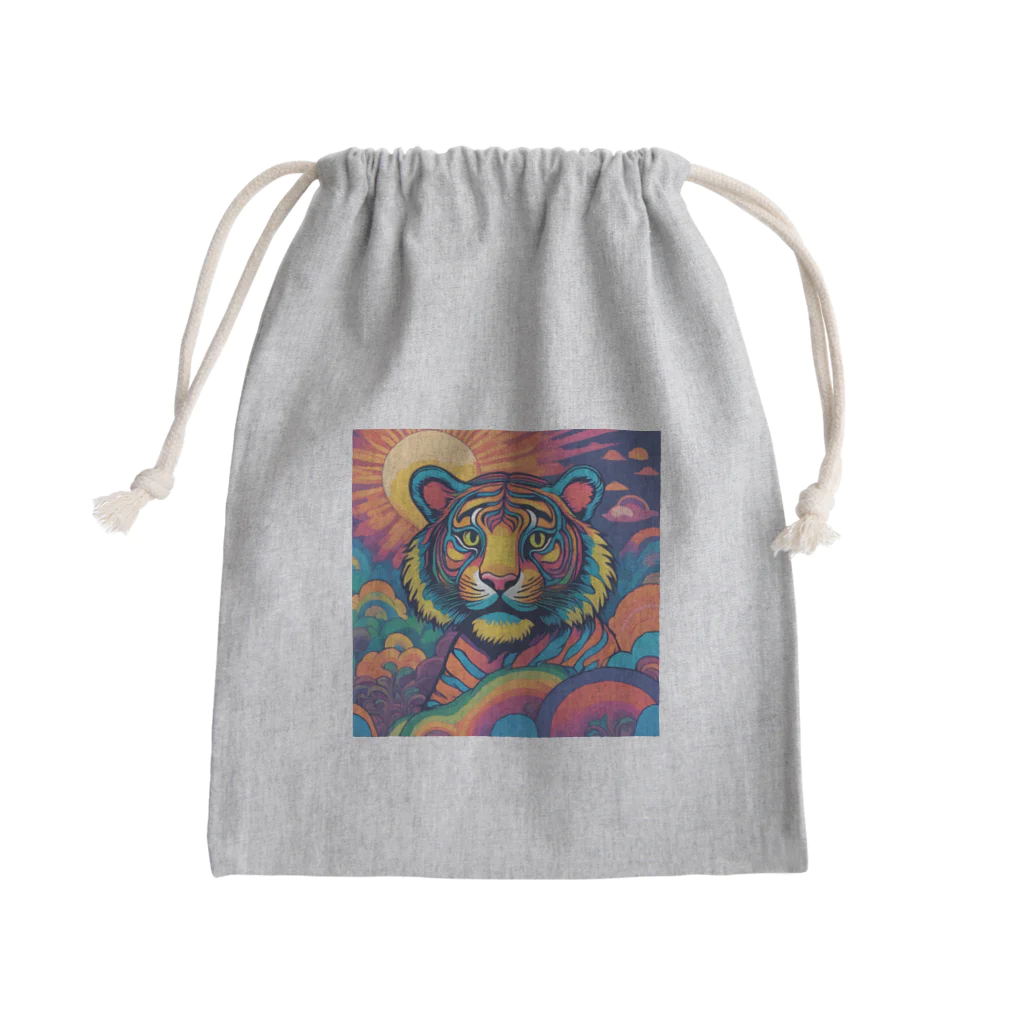 colorful-Nのカラフルなトラ Mini Drawstring Bag