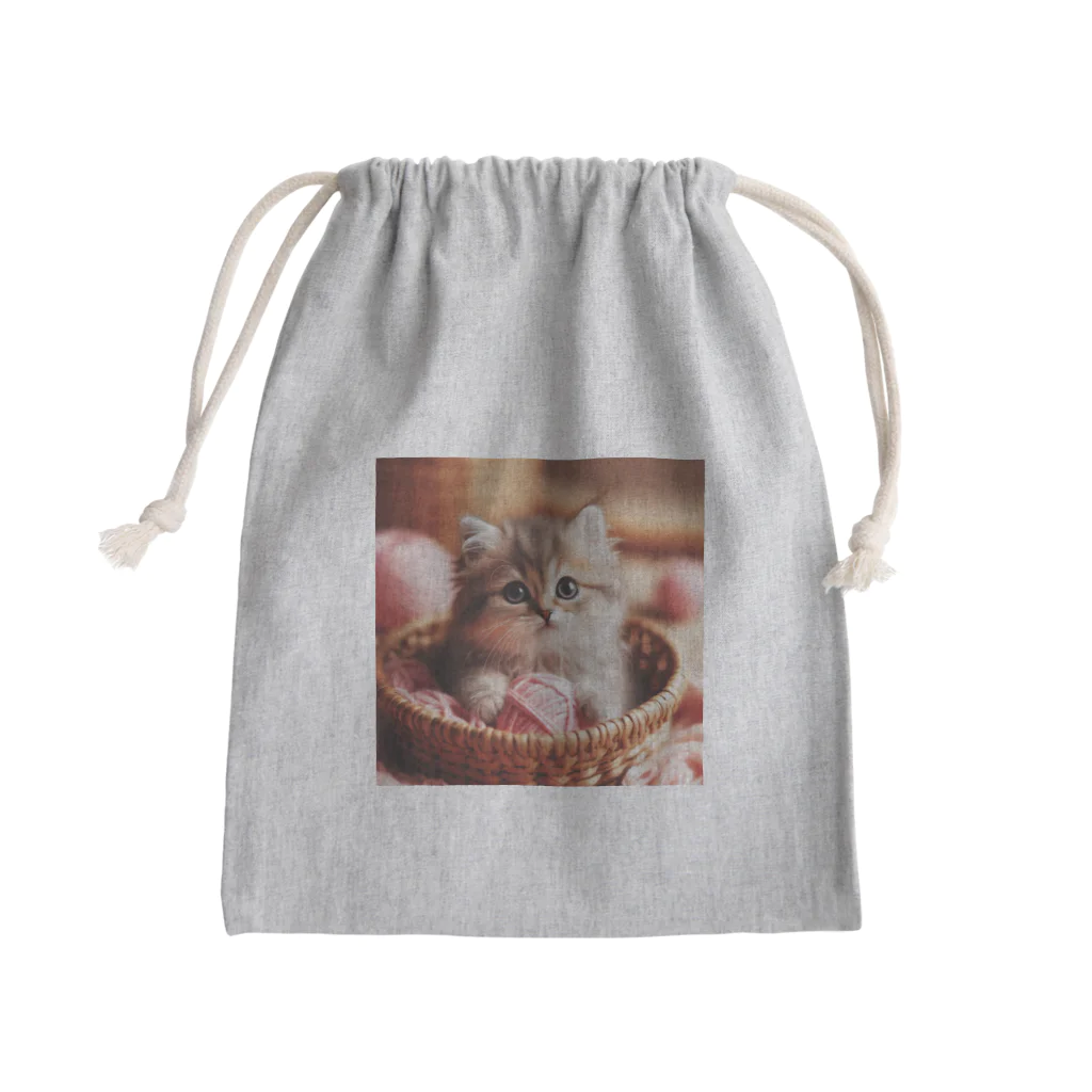Minaのスリスリくん Mini Drawstring Bag