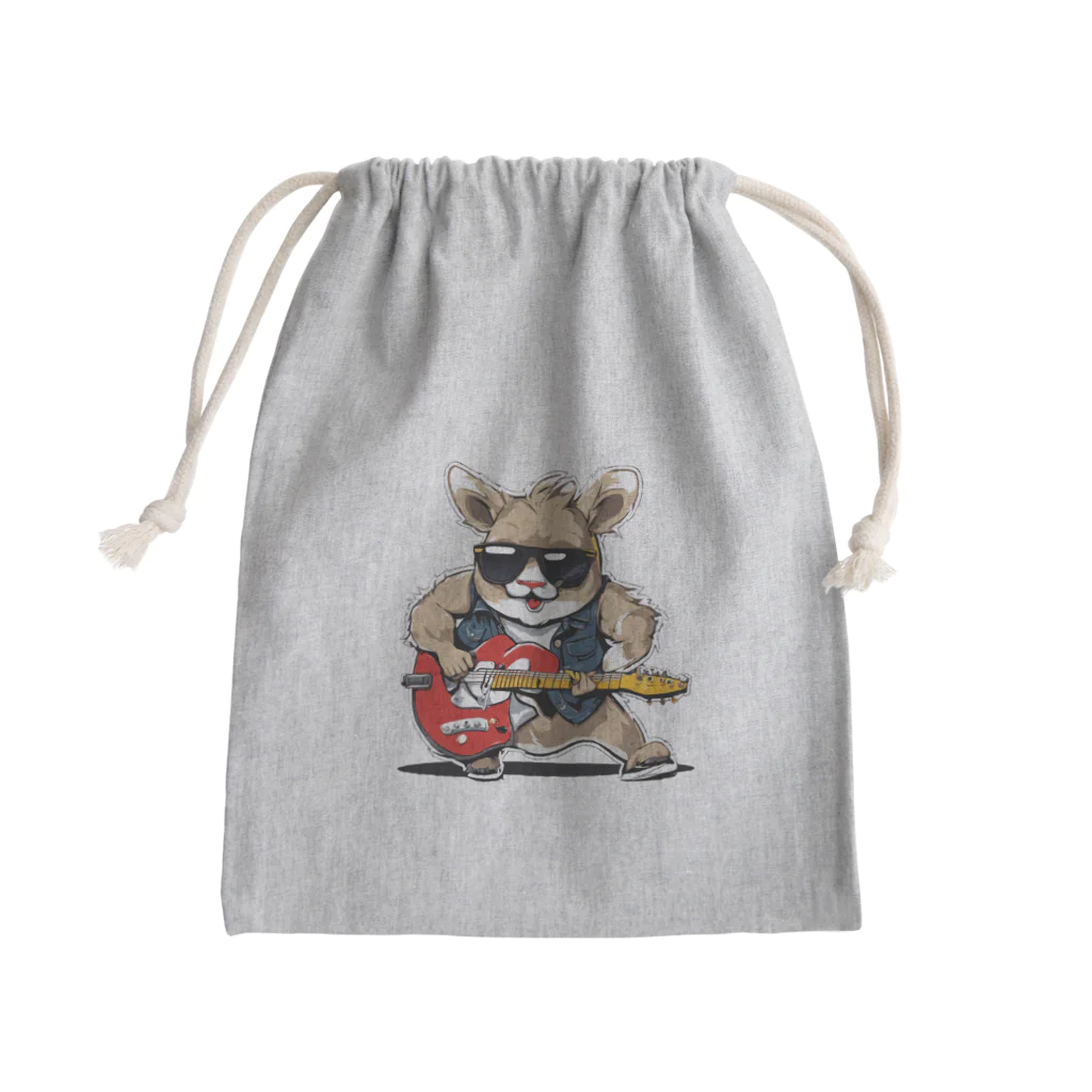 kichi_333のロックに生きるアニマル Mini Drawstring Bag