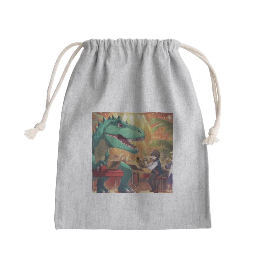 fukkinsのトランペットふきと恐竜 Mini Drawstring Bag