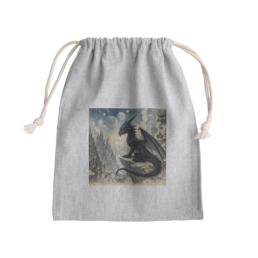 comati12の幼い黒龍 Mini Drawstring Bag