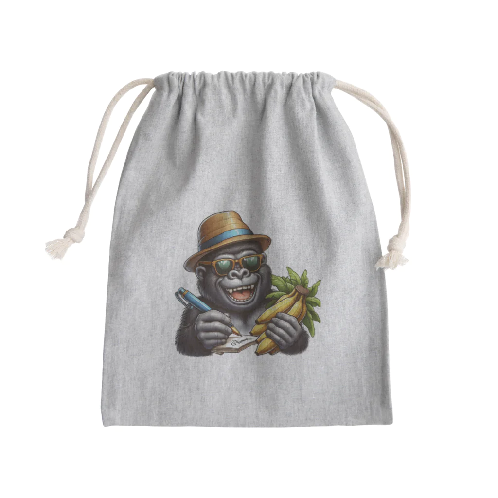 フレンドアニマルのグラサンゴリラ Mini Drawstring Bag