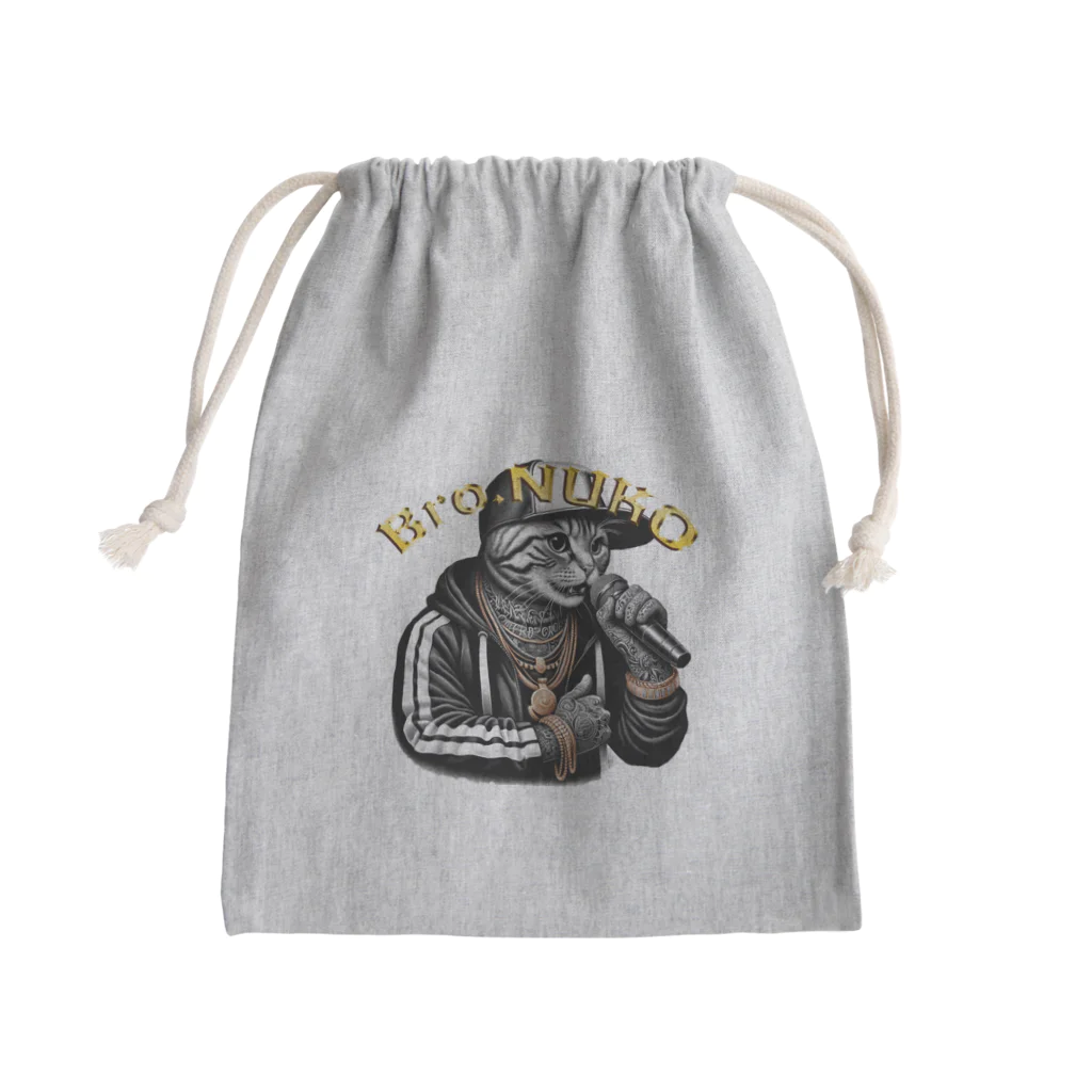 HIPHOPぬこ様のBro.NUKO(ブラザー・ぬこ) Mini Drawstring Bag