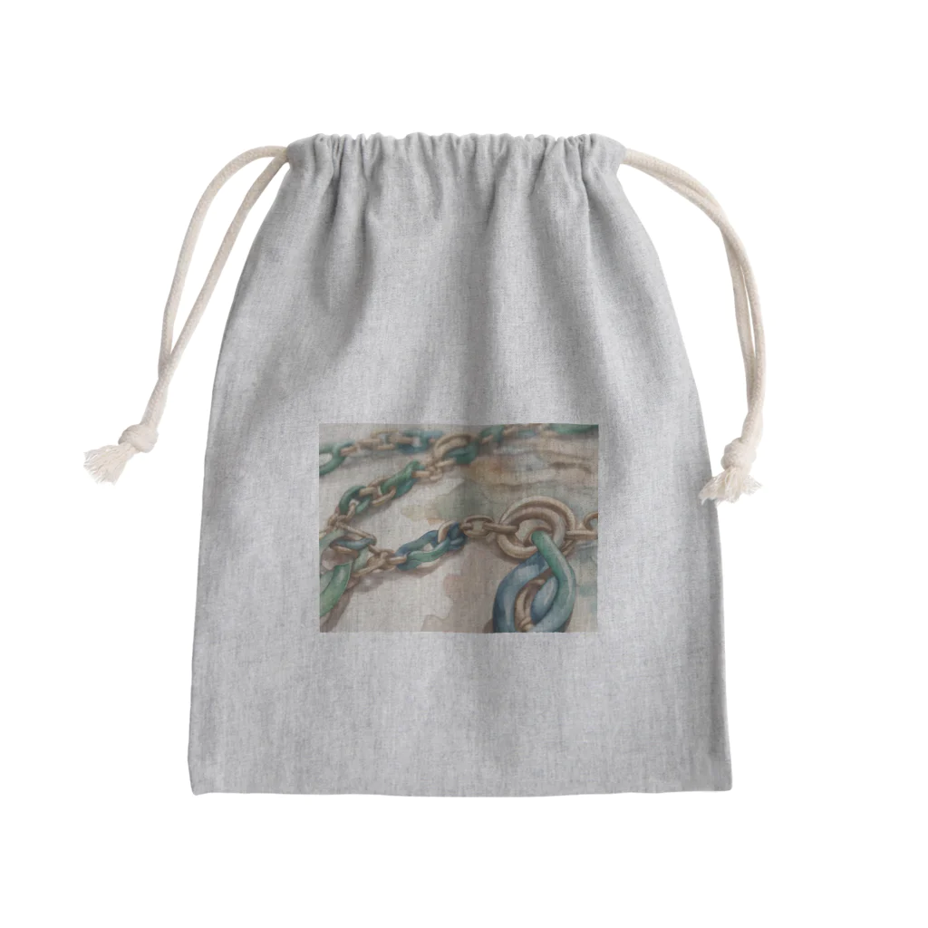 テフラんずのチェーンデザイン Mini Drawstring Bag