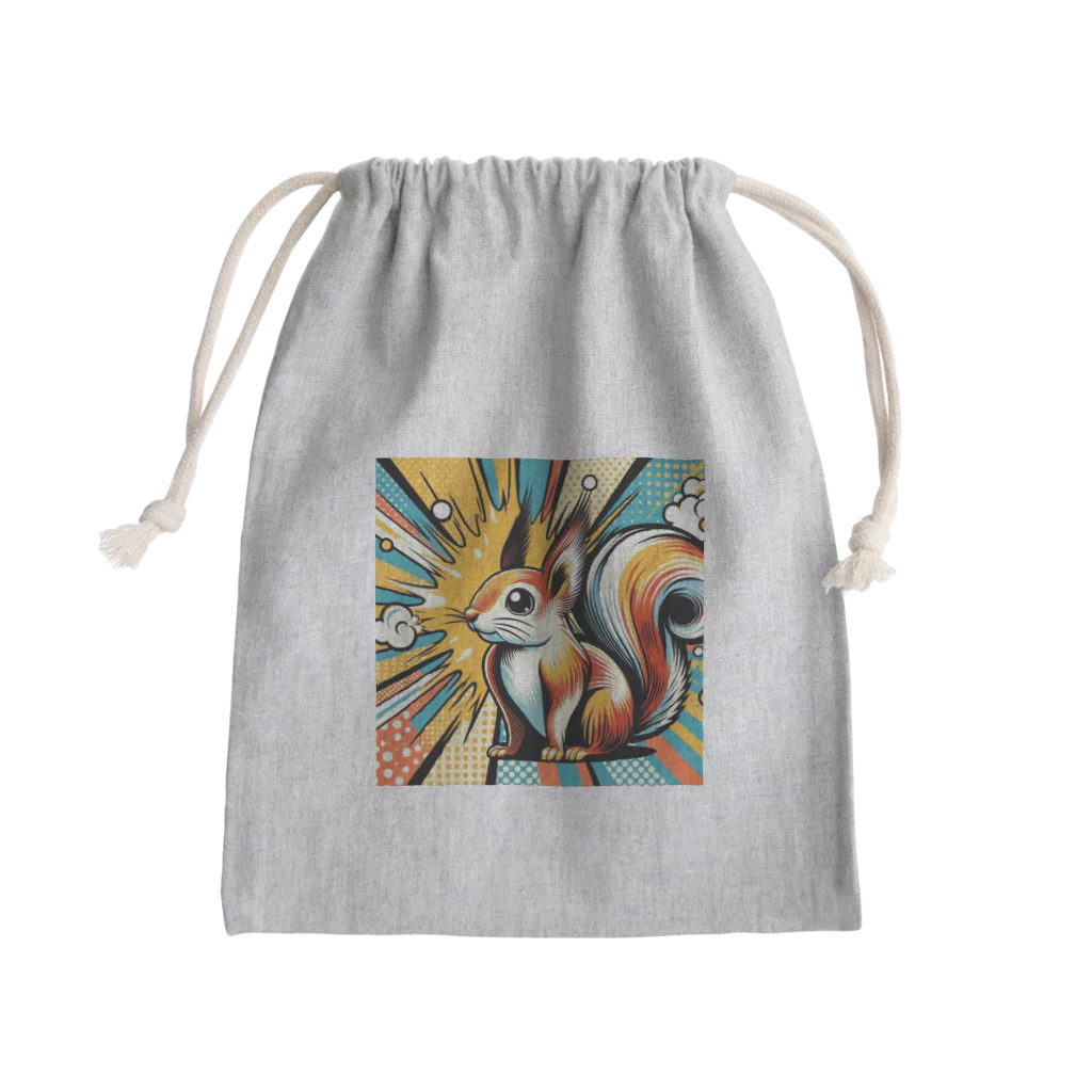 きりん𓃱のリス Mini Drawstring Bag