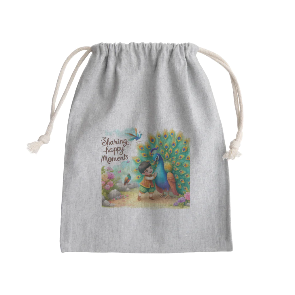 J-Peacockのイメージディスクリプション Mini Drawstring Bag