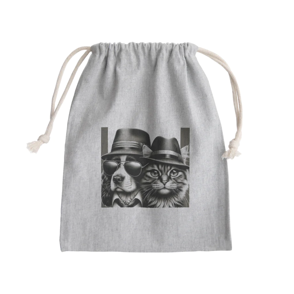 lblのゴッドファーザーな犬と猫 Mini Drawstring Bag