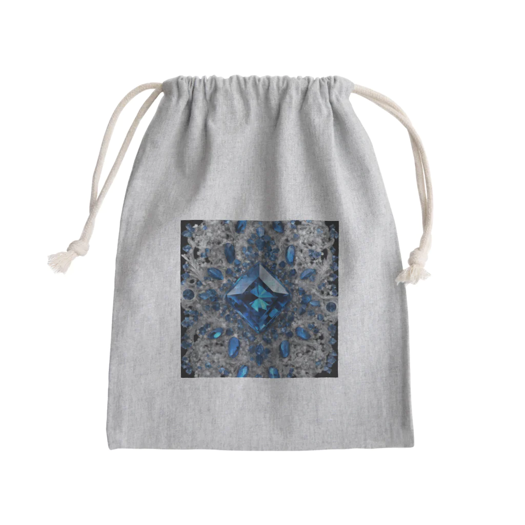 G-EICHISの宝石の様に輝くブルークリスタル Mini Drawstring Bag