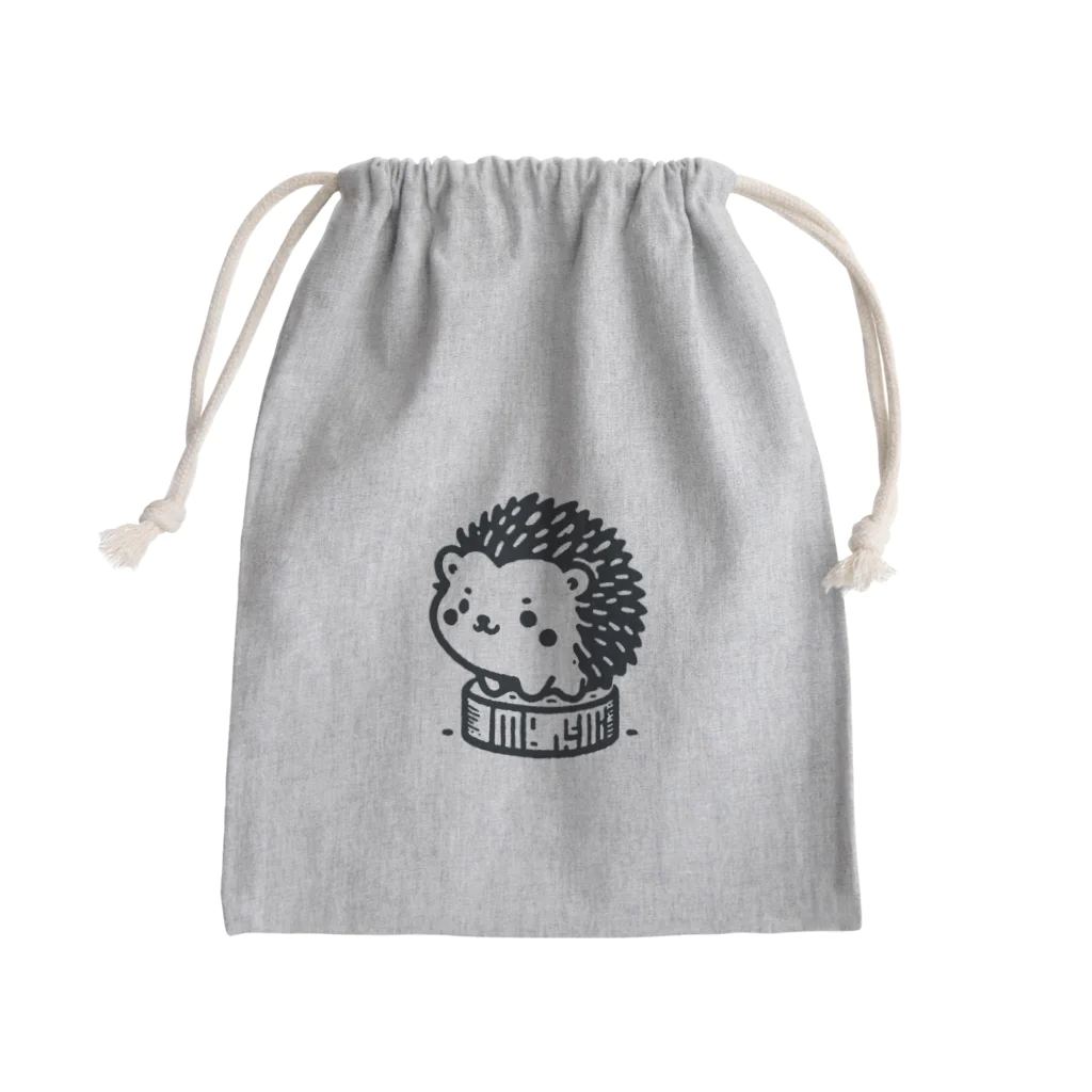 toku_nicosの丸太の上のヘッジ君 Mini Drawstring Bag