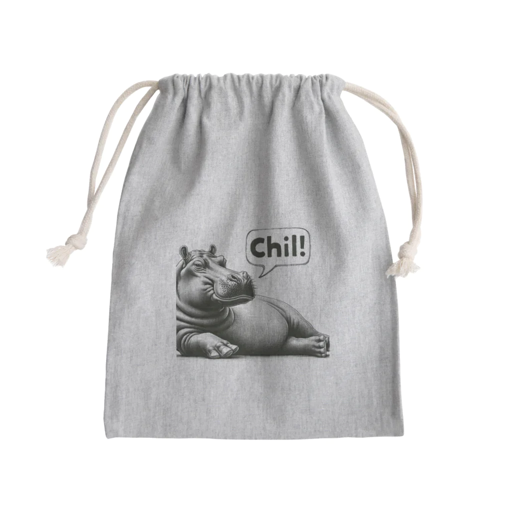 momoRockのデッサンタッチ カバ(Chil) Mini Drawstring Bag