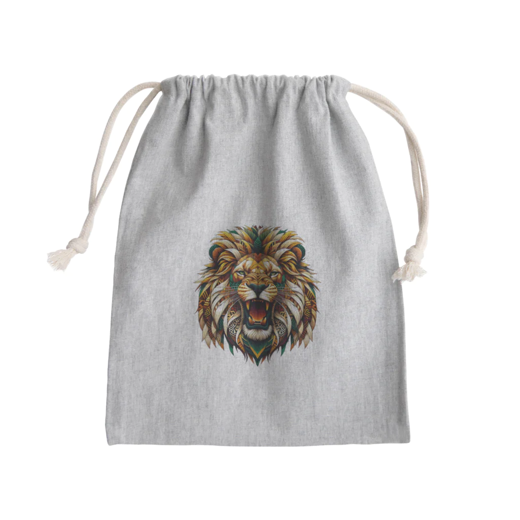 イケイケアニマルsのジオライオン-サバンナカラー- Mini Drawstring Bag