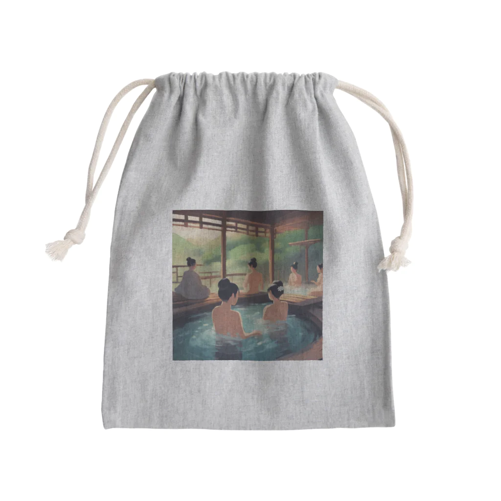 DH＋の江戸時代温泉地での湯治客 Mini Drawstring Bag
