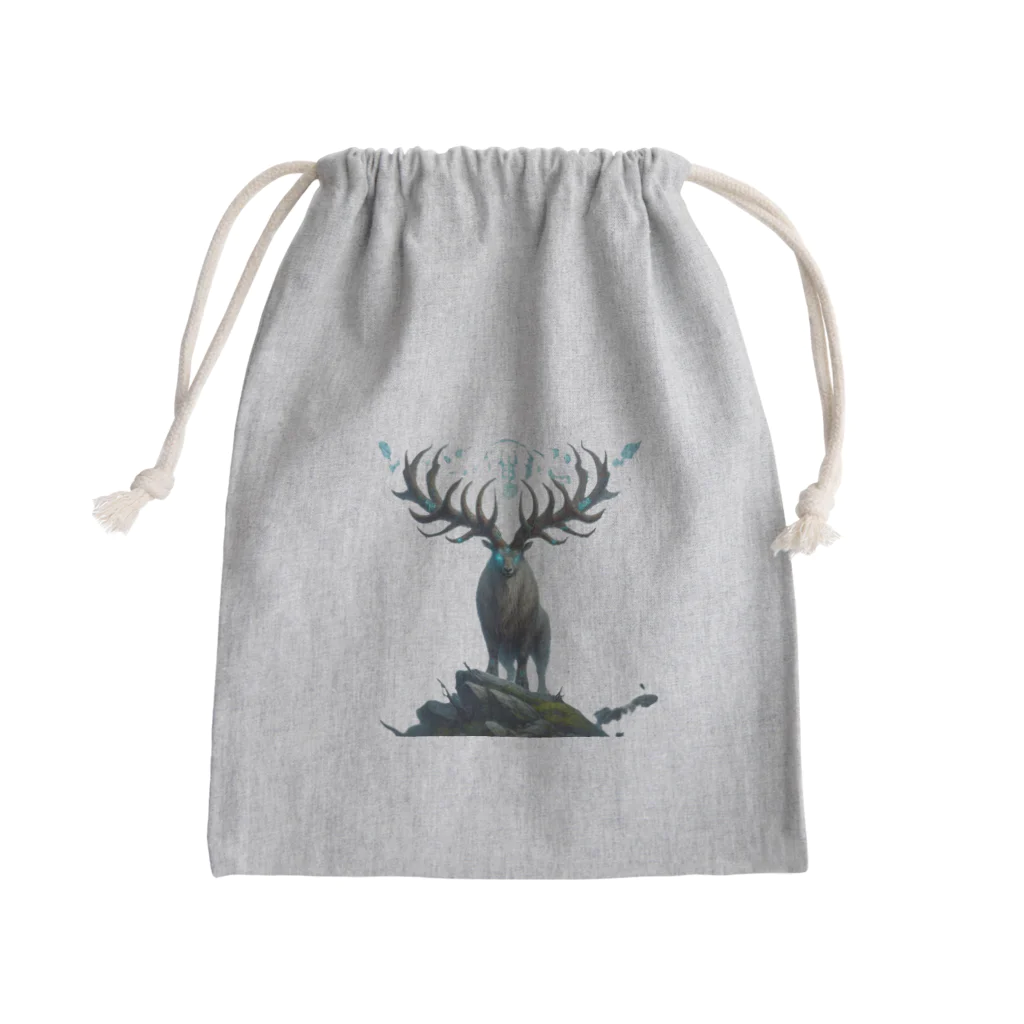 「動物ミリ屋」の森の賢者 Mini Drawstring Bag