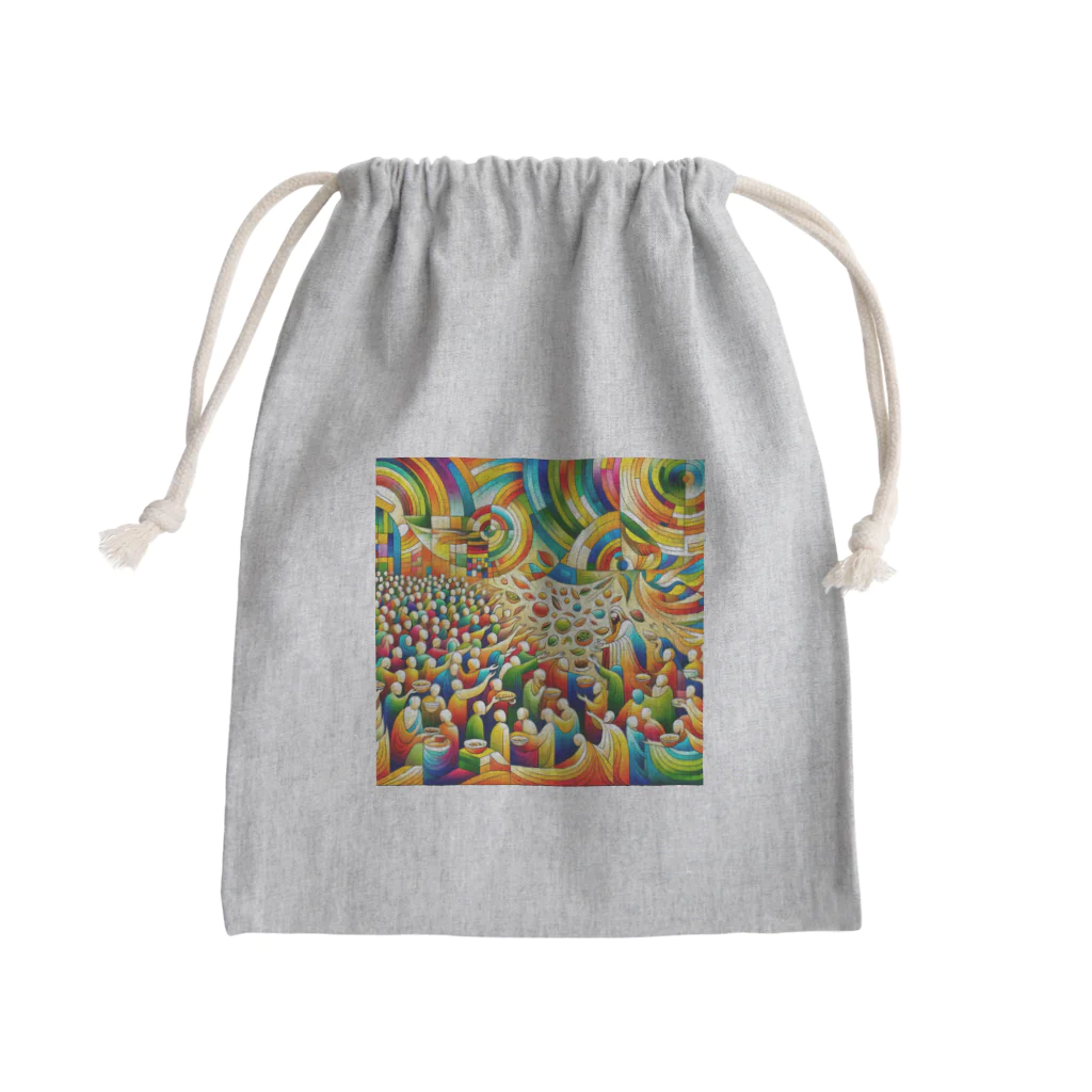 7no70の五千人の給食 Mini Drawstring Bag