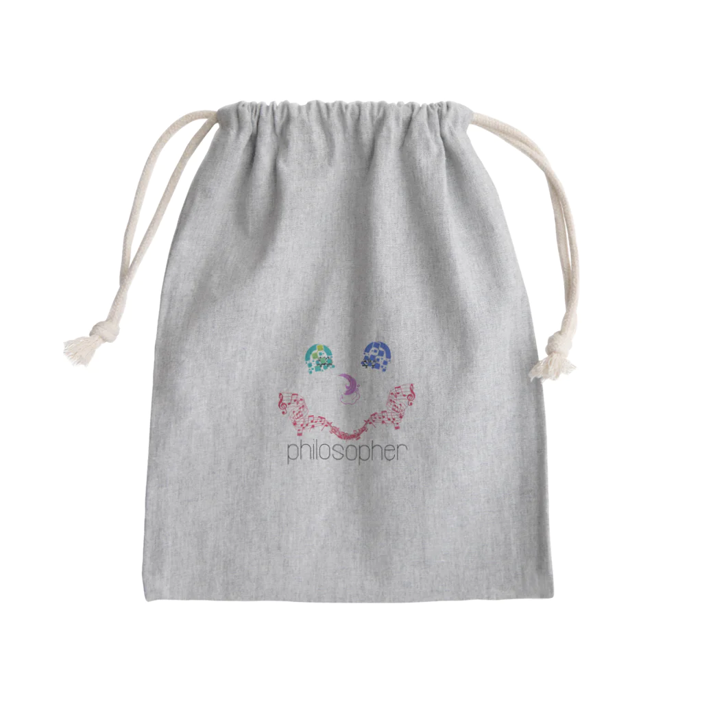 名無しのインフルエンサーの哲学者の紙重凡才先生 Mini Drawstring Bag